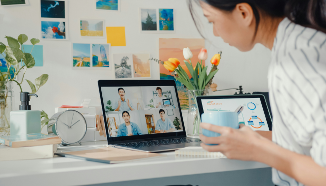 People in a teleconference