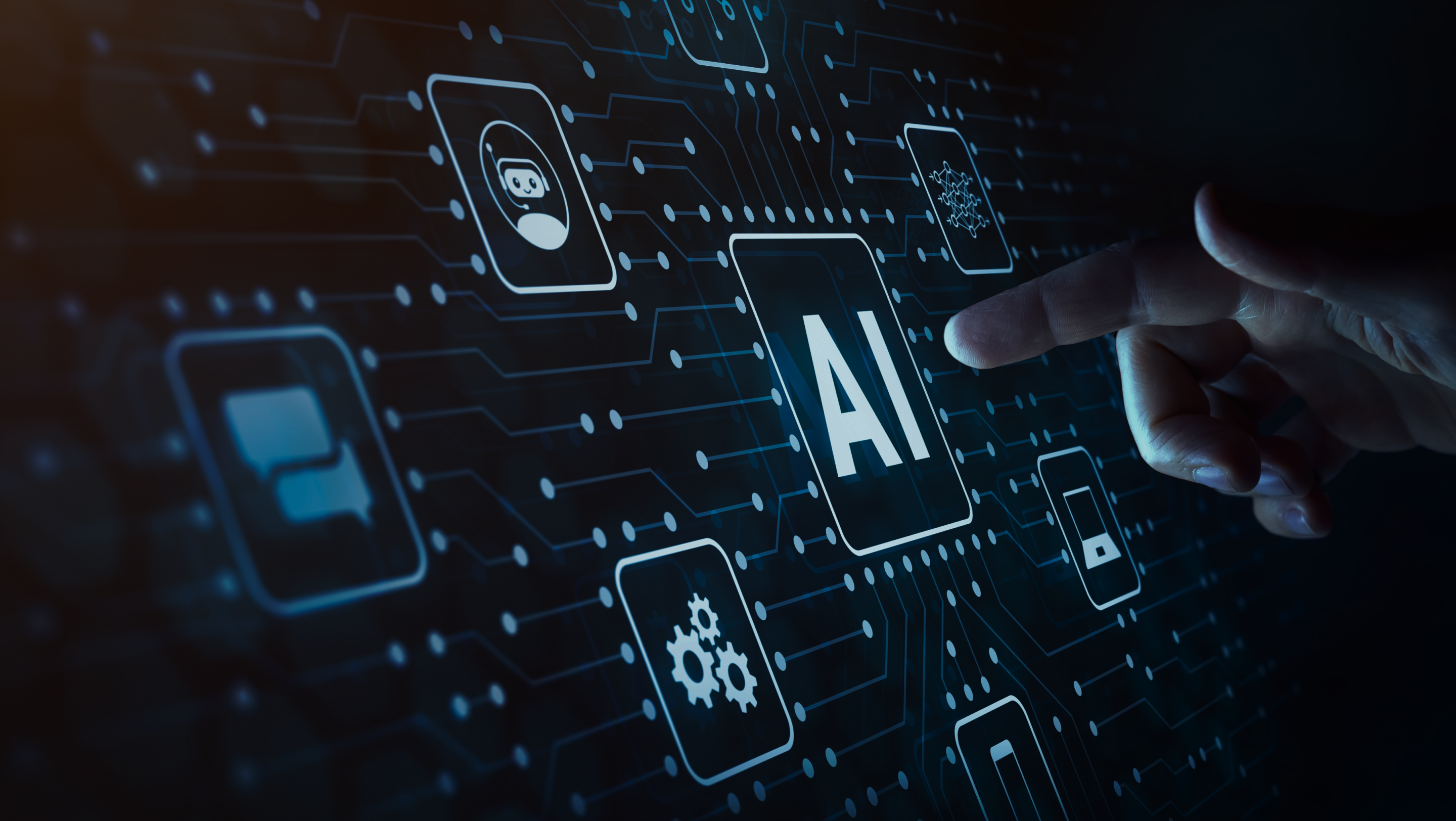 AI circuit touched by finger